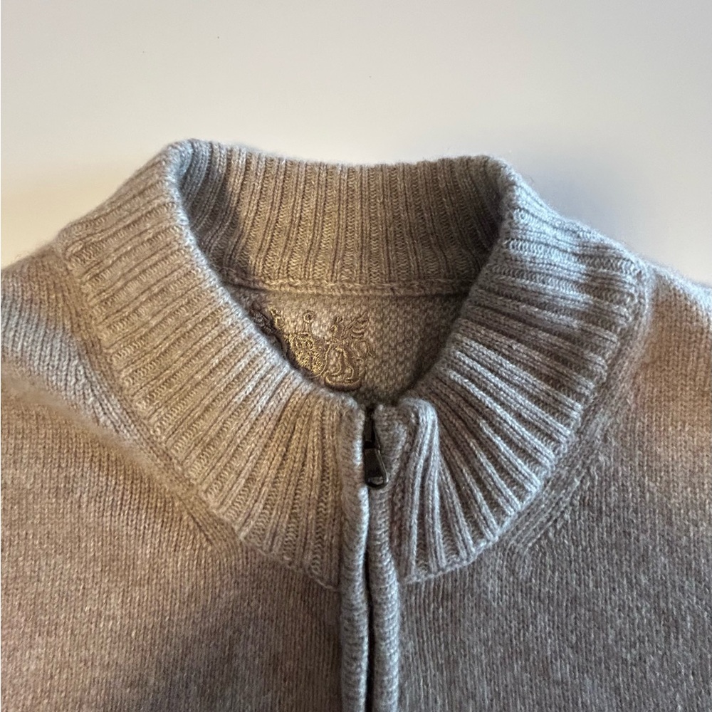 Dickey Freeman Cashmere Cardigan, Tan, Zip, Pockets, Gorgous!, Men’s Sz XL - Picture 5 of 16